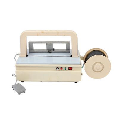 購入 ミニ パワーテーブルストラッピングマシン 半自動 プラスチックのトレイ テーブルトップバンドリングマシン online manufacture